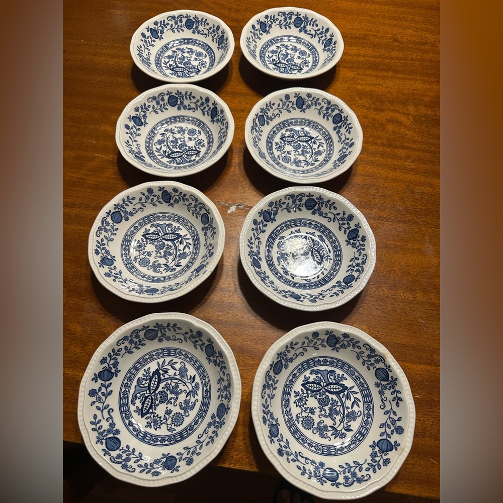 Blue and White Dinnerware Set